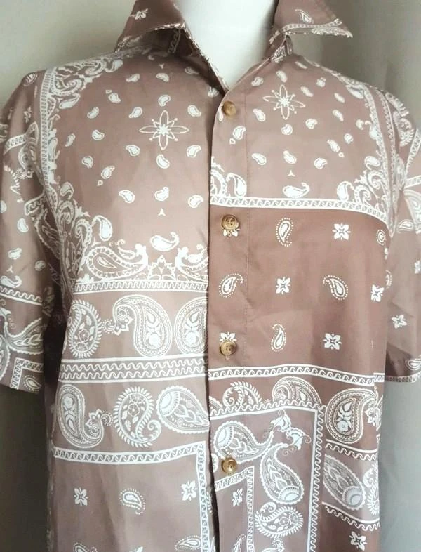 Camisa de manga corta con estampado bandana para mujer talla 40 - L – photo 2